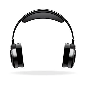 Vector icon of the headphones Stock Illustration