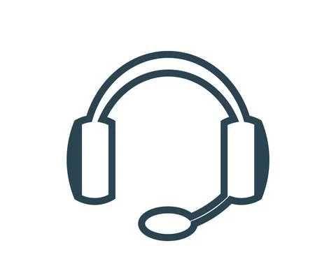Vector icon of headphones Stock Illustration