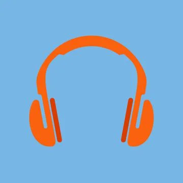 Vector icon of headphones. Stock Illustration