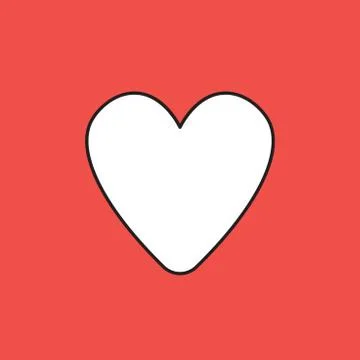 Vector icon of heart shape. Stock Illustration