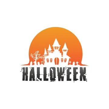Vector icon for Helloween greeting card and poster party sign Concept illus.. Stock Illustration