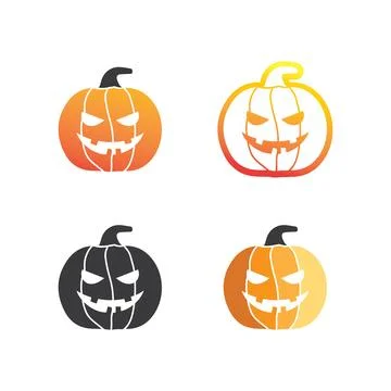 Vector icon for Helloween greeting card and poster party sign Concept illus.. Stock Illustration
