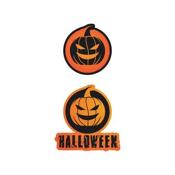 Vector icon for Helloween greeting card and poster party sign Concept illus.. Stock Illustration