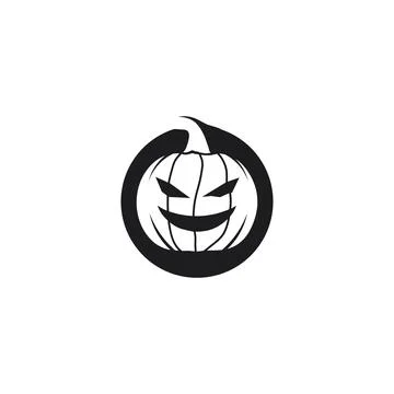 Vector icon for Helloween greeting card and poster party sign Concept illus.. Stock Illustration