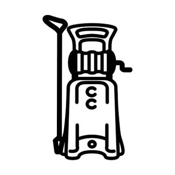 Vector icon of high pressure washer Stock Illustration