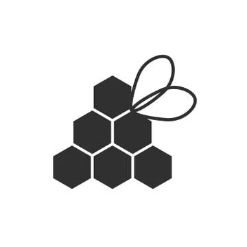 Vector icon honey bee Stock Illustration