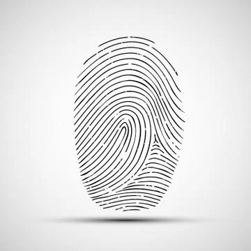 Vector icon of human finger print Stock Illustration