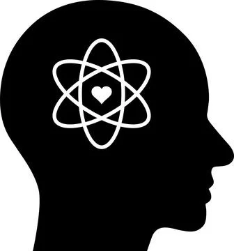 Vector icon of a human head and conceptual core values symbol Stock Illustration