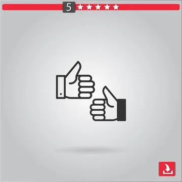 Like vector icon Illustrazione stock