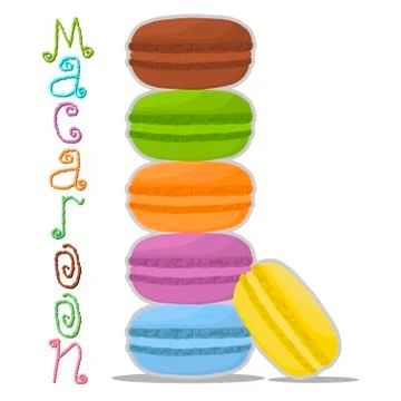 Vector icon illustration logo for pile colorful macarons イラスト素材