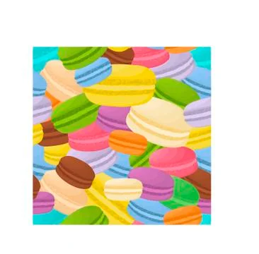 Vector icon illustration logo for pile colorful macaroons Illustrazione stock