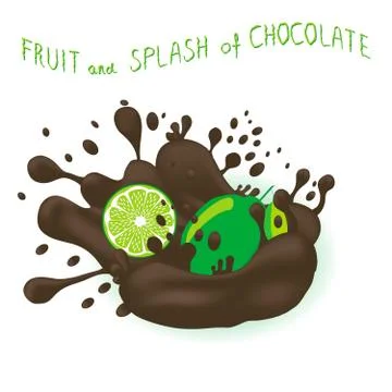 Vector icon illustration logo for ripe fruit green citrus lime Stock Illustration