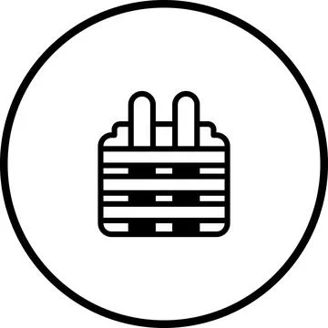 Vector icon illustration of a two-pin plug, signifying electrical connectio.. Stockillustratie