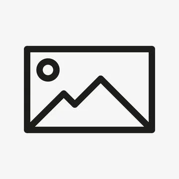 Vector icon of an image. Picture outline sign Stock Illustration