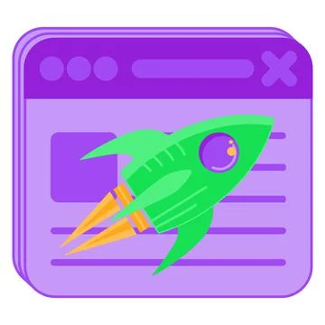 Vector icon of the improve website performance Stock Illustration