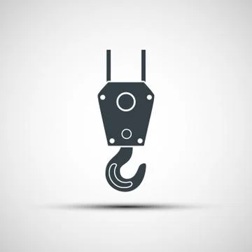 Vector icon of industrial hook Illustrazione stock