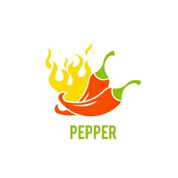 Vector icon isolated against white background. Mexico icon of red hot chili Stock Illustration