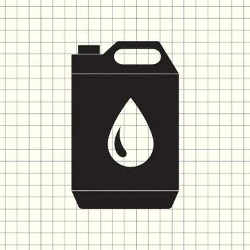 Vector icon jerrycan oil Stock Illustration