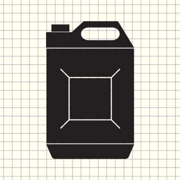 Vector icon jerrycan oil Stock Illustration