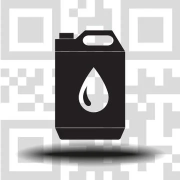 Vector icon jerrycan oil Stock Illustration