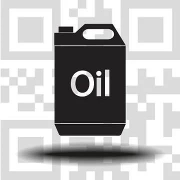 Vector icon jerrycan oil Stock Illustration