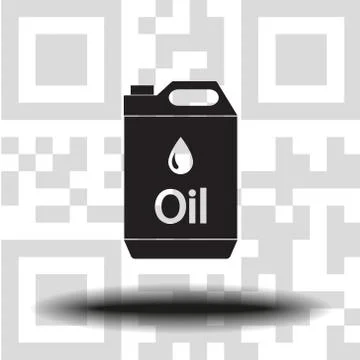 Vector icon jerrycan oil Stock Illustration