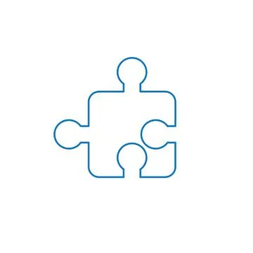 Vector icon of jigsaw puzzle piece. Illustrazione stock