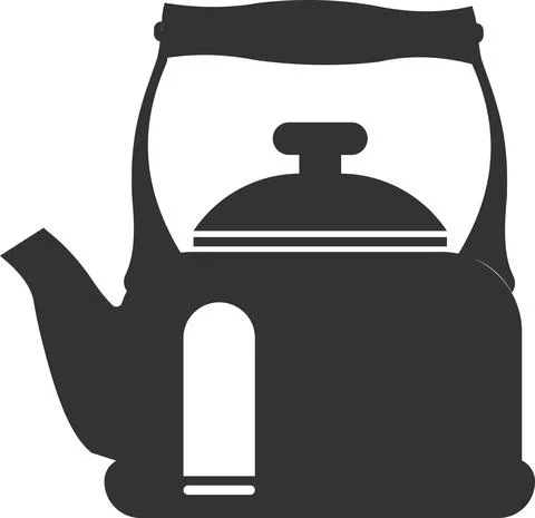 Vector icon of a kettle for boiling water. Stock Illustration