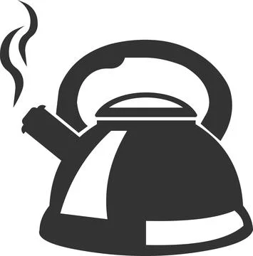 Vector icon of a kettle for boiling water. Stock Illustration