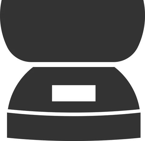 Vector icon of kitchen scales. An illustration isolated on a white background. Illustrazione stock