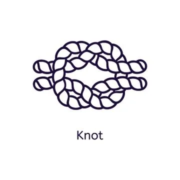 Vector icon of knot on a white background. Stock Illustration