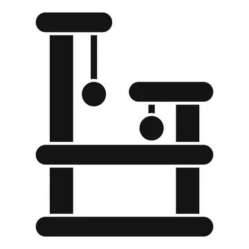 Vector icon of laboratory stand with clamps Stock Illustration