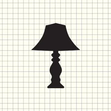 Vector icon lamp desktop Stock Illustration