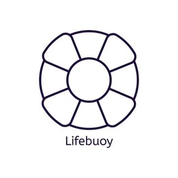 Vector icon of lifebuoy on a white background. Stockillustratie