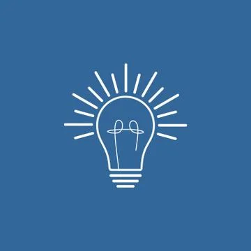 Vector Icon of Light bulb Stock Illustration
