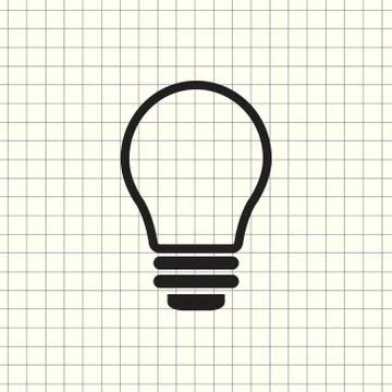 Vector icon light bulb Illustrazione stock