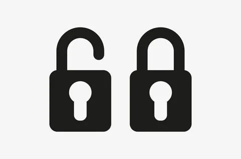 Vector icon of a lock on light background Illustrazione stock