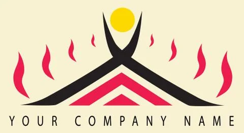 Vector icon logo business text your company name concept Stock Illustration