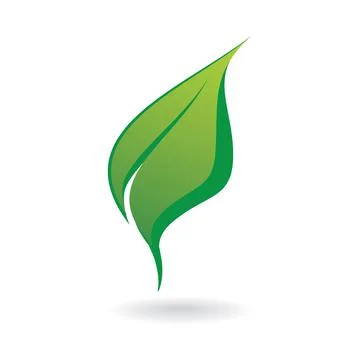 Vector icon logo Eco green leaf isolated Stock Illustration