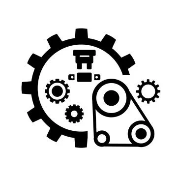 Vector icon, logo, illustration with car parts. Auto parts. Car service. Auto pa Illustrazione stock