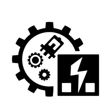 Vector icon, logo, illustration with car parts. Auto parts. Car service. Auto pa Stock Illustration