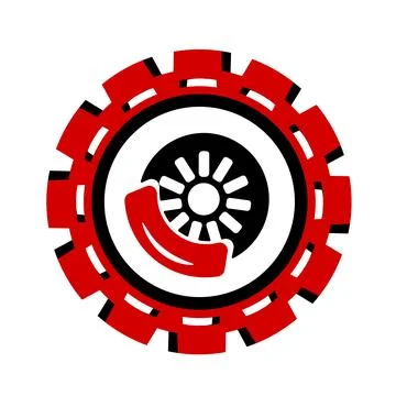 Vector icon, logo, illustration with car parts. Auto parts. Car service. Auto pa Illustrazione stock
