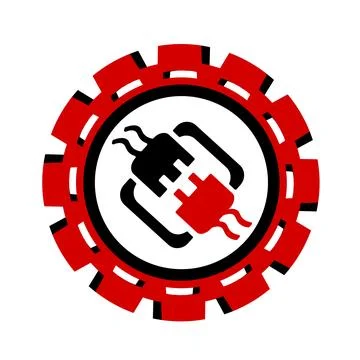 Vector icon, logo, illustration with car parts. Auto parts. Car service. Auto pa Stock Illustration