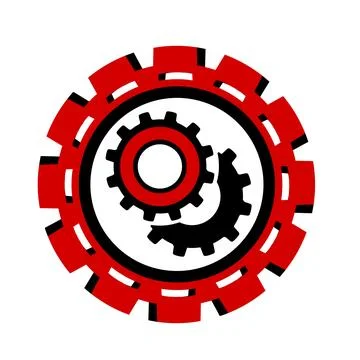 Vector icon, logo, illustration with car parts. Auto parts. Car service. Auto pa Stock Illustration