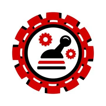 Vector icon, logo, illustration with car parts. Auto parts. Car service. Auto pa Stock Illustration