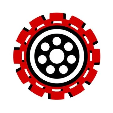 Vector icon, logo, illustration with car parts. Auto parts. Car service. Auto pa Stock Illustration