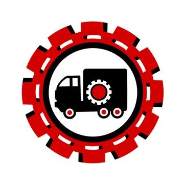 Vector icon, logo, illustration with car parts. Auto parts. Car service. Auto pa Illustrazione stock