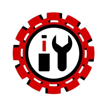 Vector icon, logo, illustration with car parts. Auto parts. Car service. Auto pa Stock Illustration