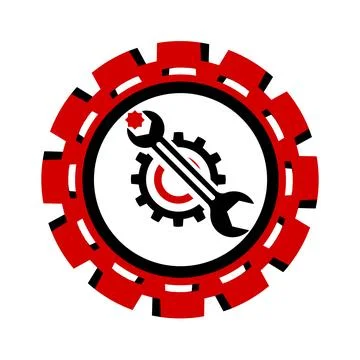 Vector icon, logo, illustration with car parts. Auto parts. Car service. Auto pa Illustrazione stock