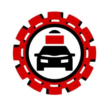 Vector icon, logo, illustration with car parts. Auto parts. Car service. Auto pa Illustrazione stock